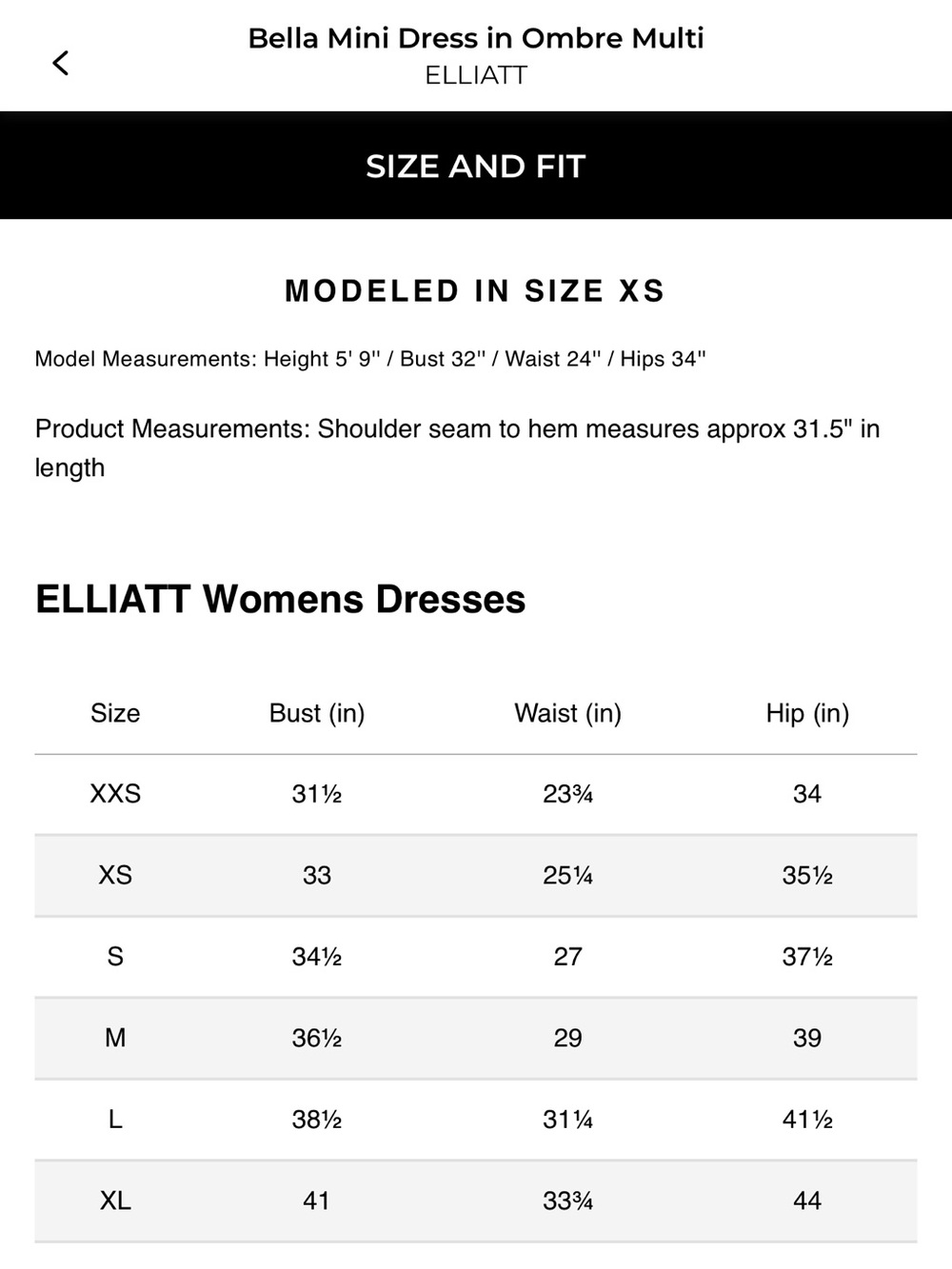 Elliatt Mini Dress in Ombré Multi Size M - Picture 6 of 6